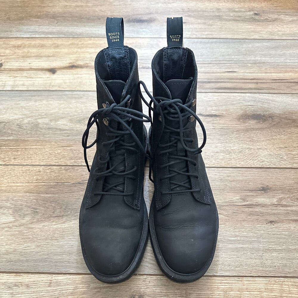 Sorel Hi Line Lace Up Combat Boots Women Black Size 8